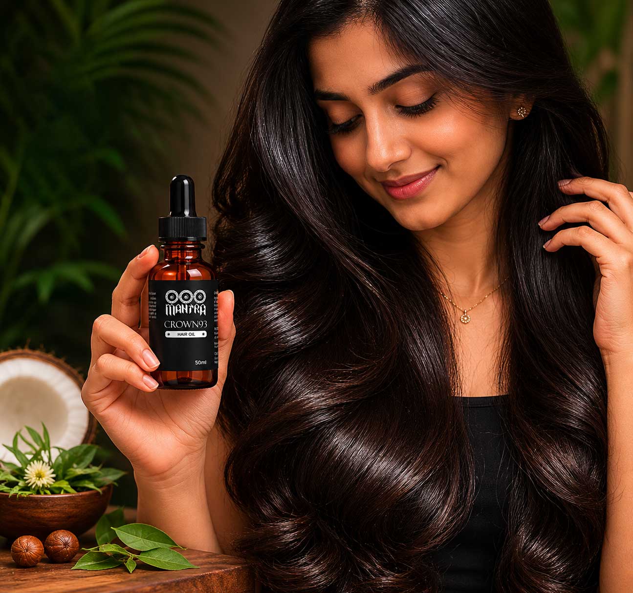 MANTRA CROWN93 Hair Oil — Ceylon Tea Garden Inspired Scent